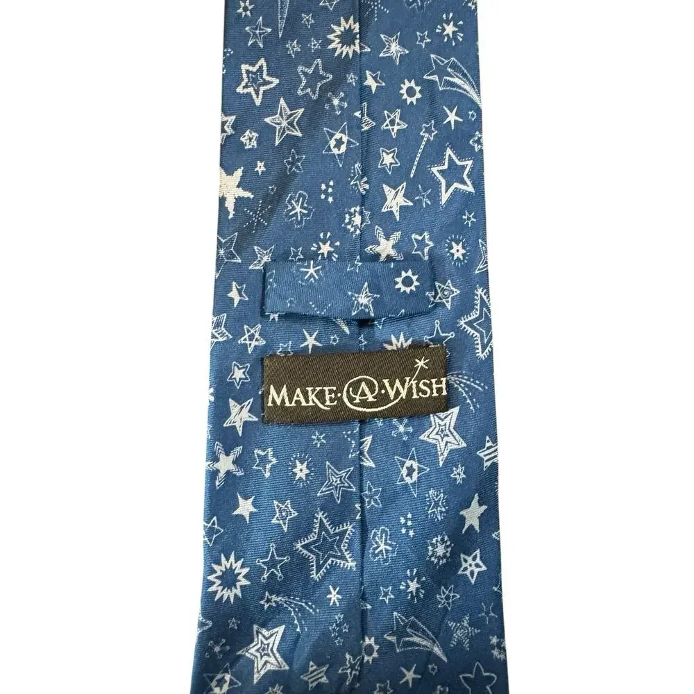 Make A Wish Shooting Stars 100% Silk Novelty Necktie